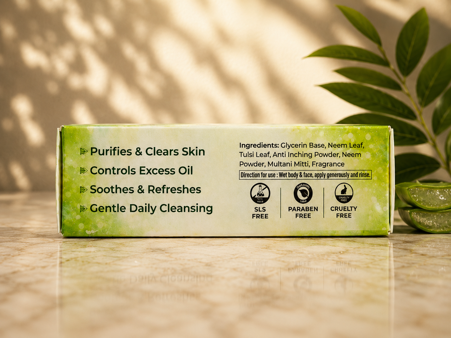 Green Glow Neem & Aloe Vera Purifying Soap