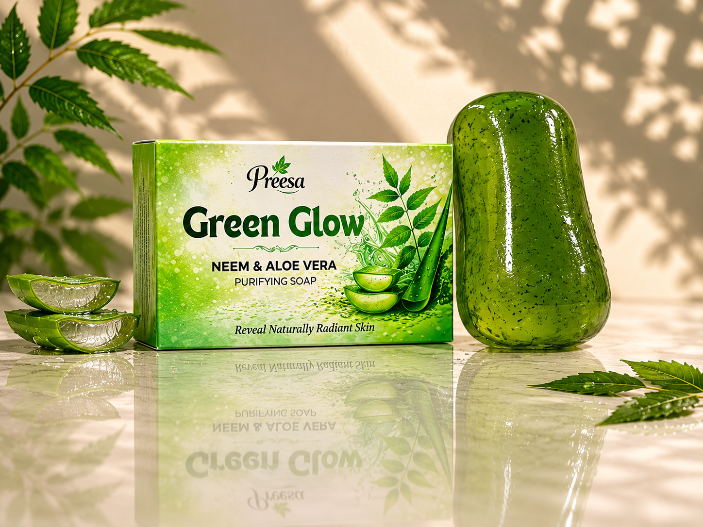 Green Glow Neem & Aloe Vera Purifying Soap