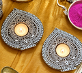 Handcrafted Wooden Block Print Tealight Candle Holder