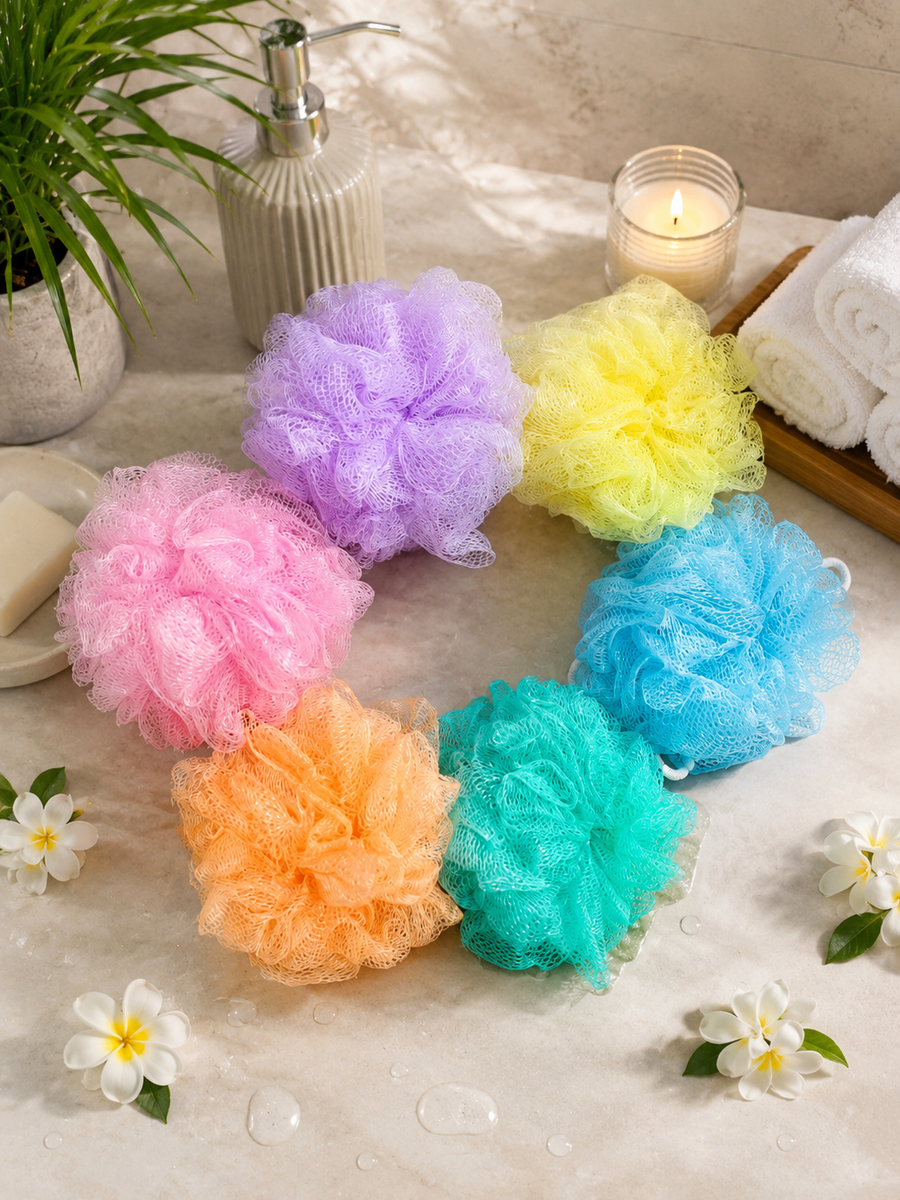 Preesa Loofah Bath Sponge — Pack of 6
