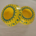 Handpainted Concrete Tealight Candle Holder — Dot Mandala Design